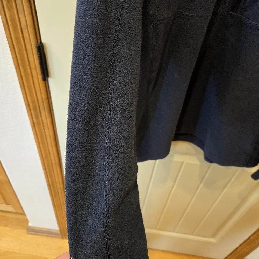 The North Face 1/4 Zip Pullover Fleece Jacket Mens Navy Flash Dry Hike Large